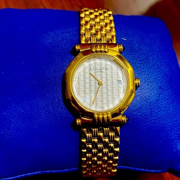 ChristianDior Dior オクタゴン デイト ゴールド 513